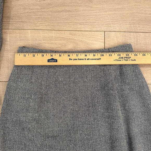 TALBOTS WOMENS 2 PIECE GRAY TWEED SUIT SKIRT AND BLAZER JACKET 8P - Picture 7 of 13